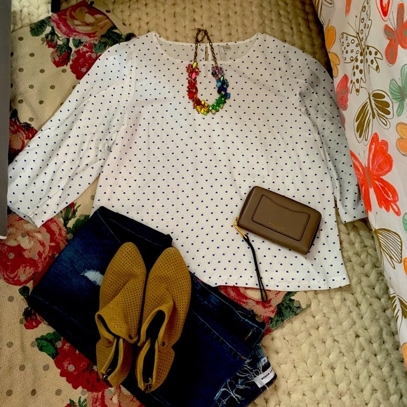 LC Lauren Conrad Tops - Lauren Conrad Mini Hearts Blouse